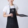 2025 denim  dessert store staff apron large pocket waiter apron fresh store halter apron