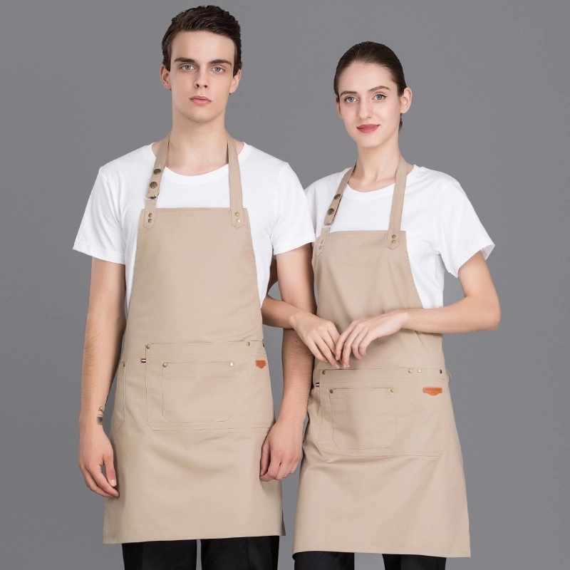 2025 canvas dessert store staff apron waiter apron fresh store halter apron cooking apron