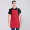 2022 deep blue denim super market staff   fresh store halter apron  long apron