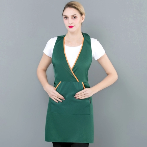 2025 cheap apron super market staff   fresh store cross halter apron