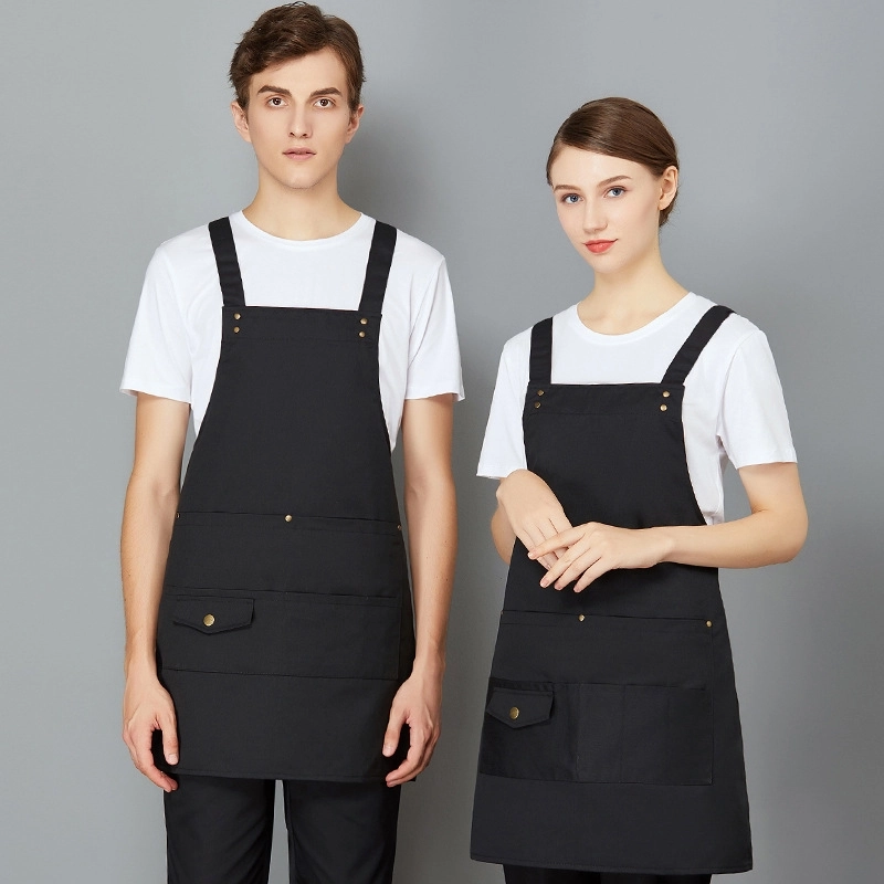 2025 hot sale apron super market staff fresh vegetable store halter apron working apron