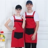 2022 hot sale super market staff  fresh vegetable store patchwork halter short apron Color color 1