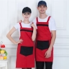 2022 hot sale super market staff  fresh vegetable store patchwork halter short apron