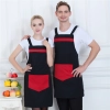 2022 hot sale super market staff  fresh vegetable store patchwork halter short apron