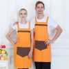 2022 hot sale super market staff  fresh vegetable store patchwork halter short apron Color color 4