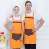 2025 hot sale super market staff  fresh vegetable store patchwork halter short apron