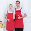 2022 europe style canvas long halter apron super market vegetable store halter  apron pub apron