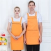 2022 europe style canvas long halter apron super market vegetable store halter  apron pub apron