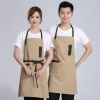 2022 canvas long halter apron super market  fresh vegetable store patchwork halter short apron