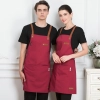 2022 France style canvas long halter apron super market vegetable store  pub apron