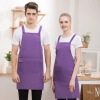 2022 candy color cheap long  halter apron super market vegetable store milk tea store  pub apron Color color 1