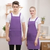 2022 candy color cheap long  halter apron super market vegetable store milk tea store  pub apron