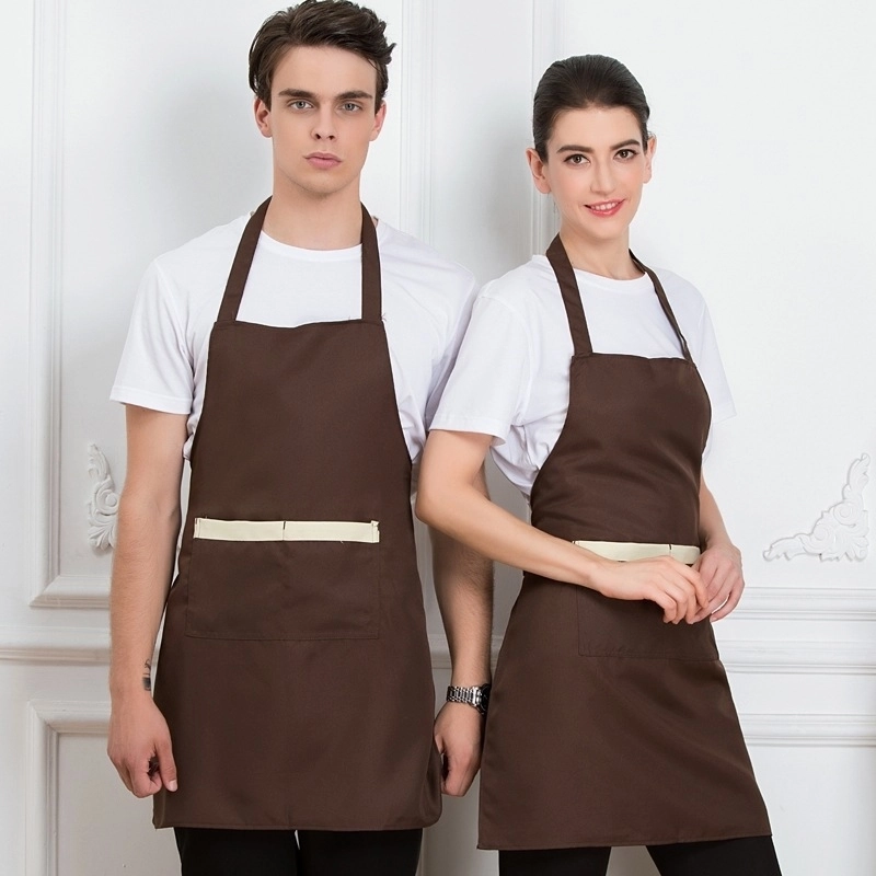 2025 cheap long halter apron super market vegetable store milk tea store bar apron