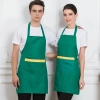2025 cheap long  halter apron super market vegetable store milk tea apron