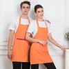 2025 cheap long  halter apron super market vegetable store milk tea apron