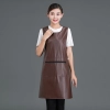 2022 PU leather halter apron meat  market vegetable store milk tea apron Color color 1