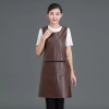 2025 PU leather  halter apron super market vegetable store milk tea apron Color color 1