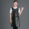 2025 PU leather  halter apron super market vegetable store milk tea apron
