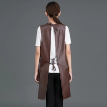 2025 PU leather halter apron meat  market vegetable store milk tea apron