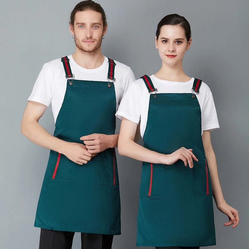 2025 America design halter apron meat vegetable store milk tea apron discount