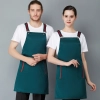 2022 America design halter apron meat vegetable store milk tea apron discount