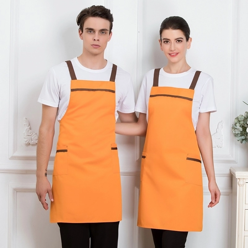 2025 America design halter apron vegetable store milk tea apron friut shop apron discount
