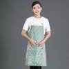 2022 light green stripes halter apron vegetable store milk tea apron friut shop apron discount