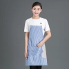 2022 light green stripes halter apron vegetable store milk tea apron friut shop apron discount