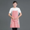 2022 light green stripes halter apron vegetable store milk tea apron friut shop apron discount