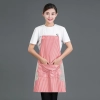 2025 light green stripes halter apron vegetable store milk tea apron friut shop apron discount