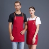 2022 Europe thicken halter apron vegetable store milk tea apron friut shop apron discount Color color 1