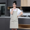 2022 upgrade Europe design canvas  fabric baker apron waiter apron household long apron Color color 1