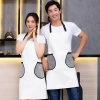 2022 pu leather fashion pure color halter apron kitchen apron