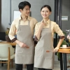 2025 fashion pure color halter apron kitchen water proof apron