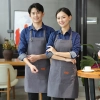 2025 fashion pure color halter apron kitchen water proof apron