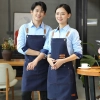 2025 fashion denim canvas halter apron kitchen water proof apron Color color 2