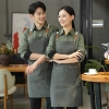 2025 fashion denim canvas halter apron kitchen water proof apron Color color 3
