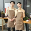 2025 fashion denim canvas halter apron kitchen water proof apron Color color 4