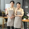 2025 fashion denim canvas halter apron kitchen water proof apron