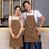2025 fashion denim young  halter apron kitchen water proof apron uniform Color color 2
