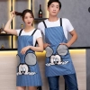 2025 Europe upgraded  canvas fabric pocket halter apron cafe water proof apron Color color 1