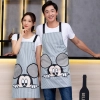 2025 Europe upgraded  canvas fabric pocket halter apron cafe water proof apron Color color 4