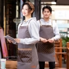 2025 Europe upgraded  printing halter apron cafe water proof apron