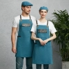 2022 Europe America fashion denim fruit store apron household halter apron cafe pub waiter  apron