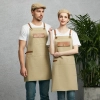 2022 Europe America fashion denim fruit store apron household halter apron cafe pub waiter  apron