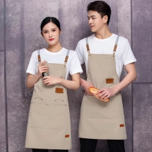 2022 Asian  fruit store apron  halter apron cafe pub waiter  apron canvas fabric
