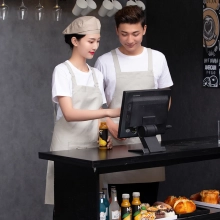 2025 high quality breathable fabric restaurant staff work apron chef halter apron