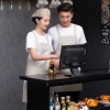 2025 high quality breathable fabric restaurant staff work apron chef halter apron