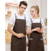 2025 simple  breathable fabric restaurant work apron chef halter apron Color color 3