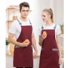2022 simple  breathable fabric restaurant work apron chef halter apron Color color 6